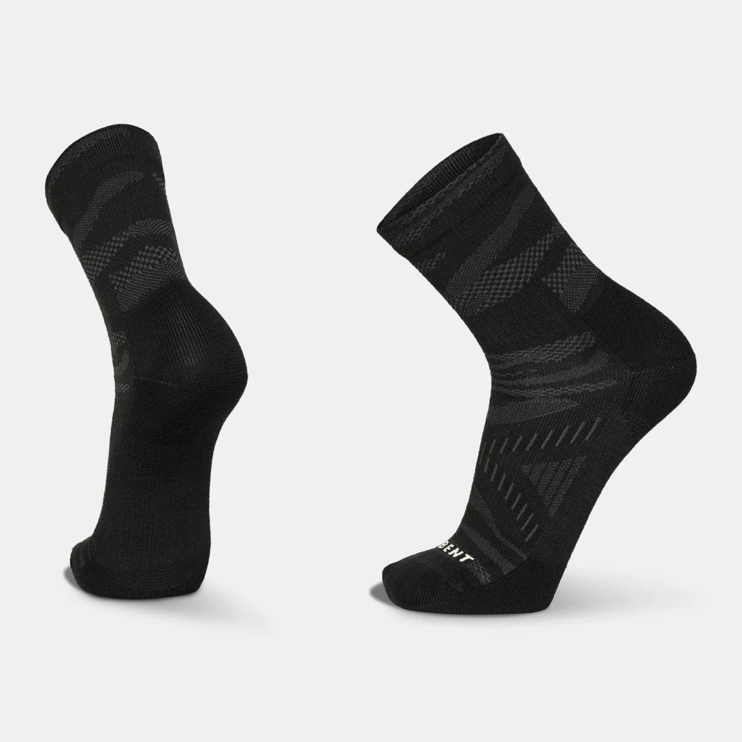 Le Bent Merino Zero Cushion Phantom Mini Crew Running Socks