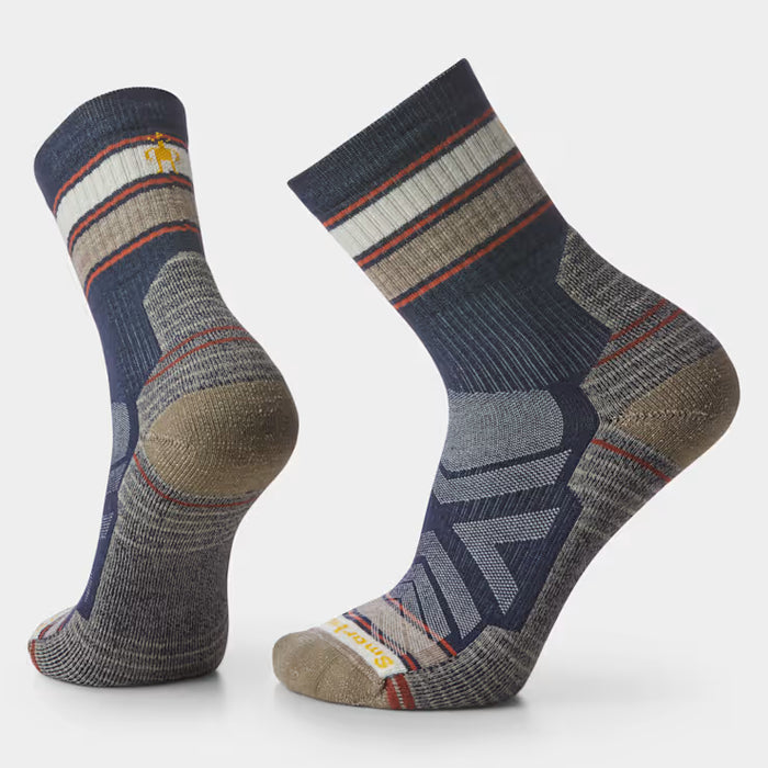 Smartwool Hike Light Cushion Striped Mid Crew Socks Men's