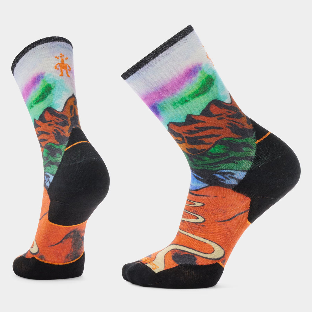 Smartwool Trail Run Singletrack Print Crew Socks Men's