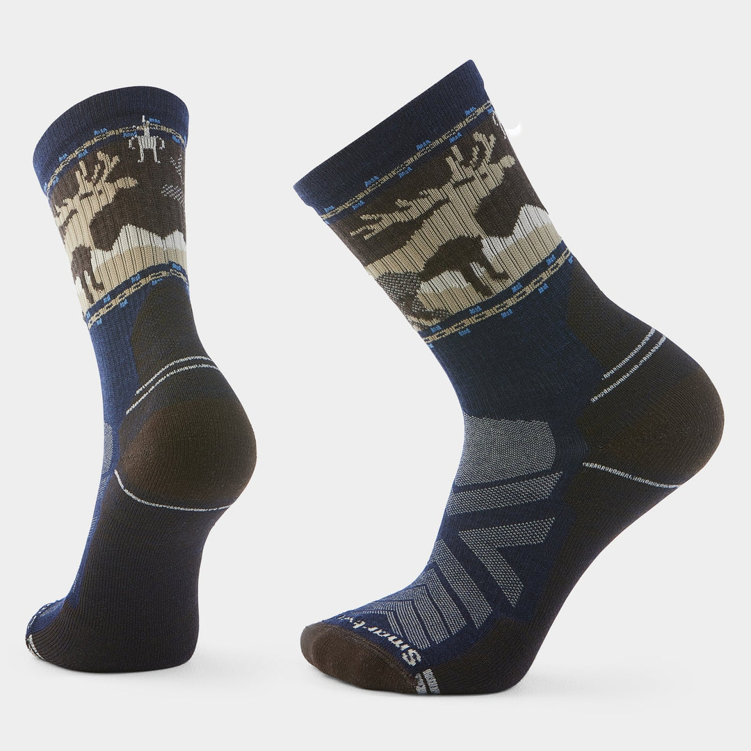 Smartwool Hike Light Cushion Mountain Moose Crew Socks Men's