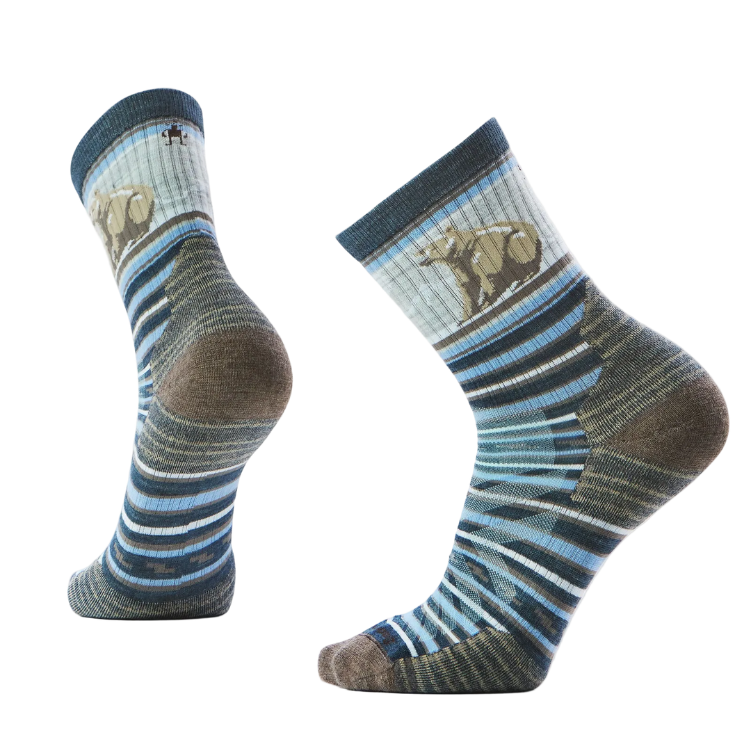 Smartwool Hike Targeted Cushion Bear Stripe Mid Crew Socks Men&