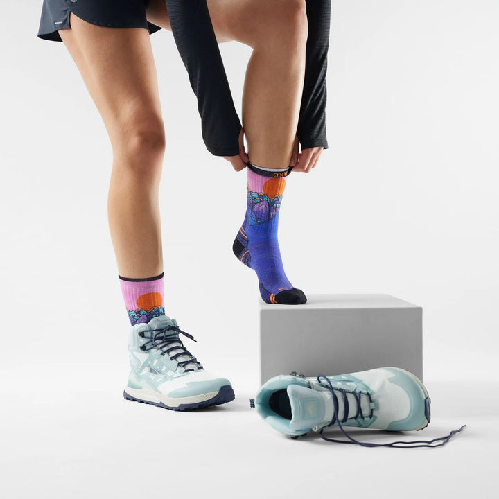 Smartwool Hike Targeted Cushion Mountain Sunrise Crew Socks Women&