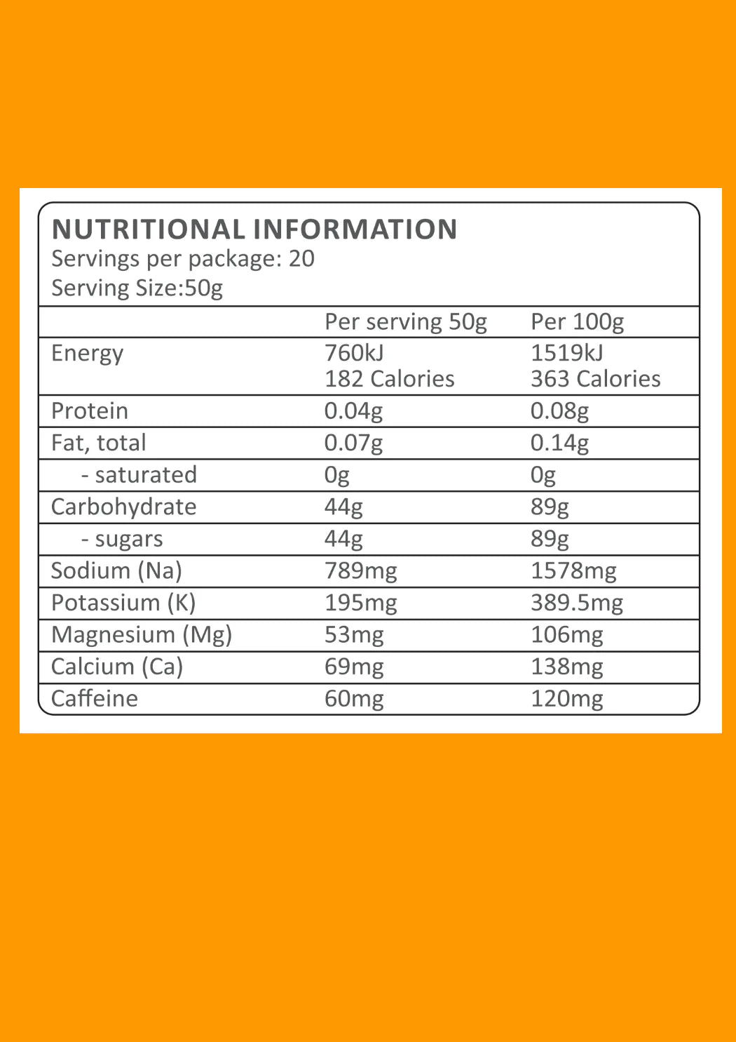 Trail Brew Drink Mix Test Tube (50g Serving)