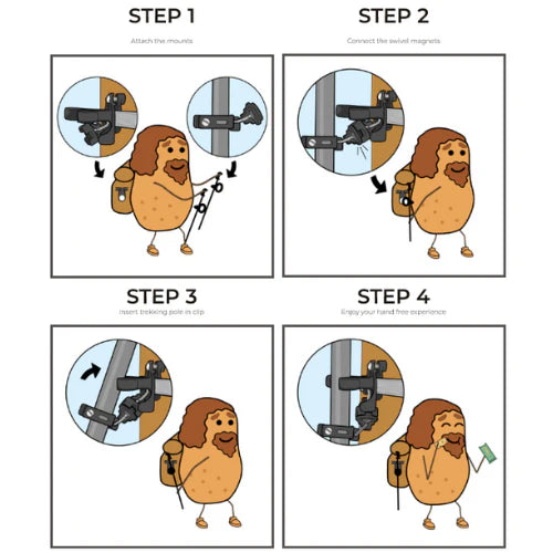 Spuds Stick Stashers for Trekking Poles V2