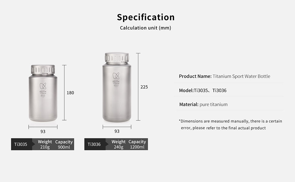 Keith Titanium Sport Water Bottle