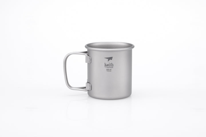 Keith Titanium Single Wall Mug w/Folding Handle