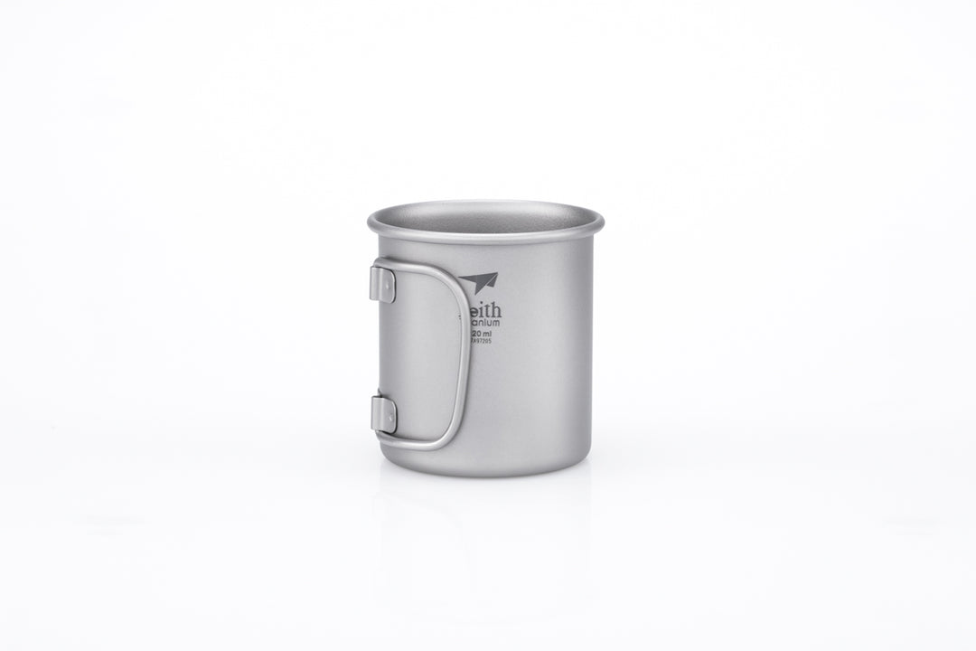Keith Titanium Single Wall Mug w/Folding Handle