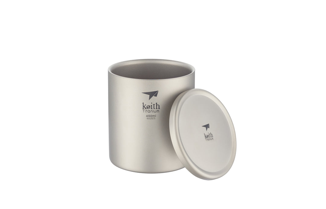 Keith Titanium Double-Wall Mug With Lid