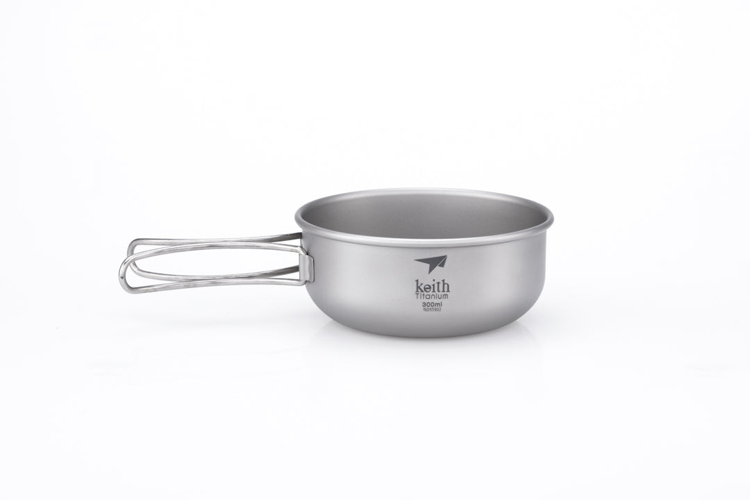 Keith Titanium Bowl w/Folding Handle