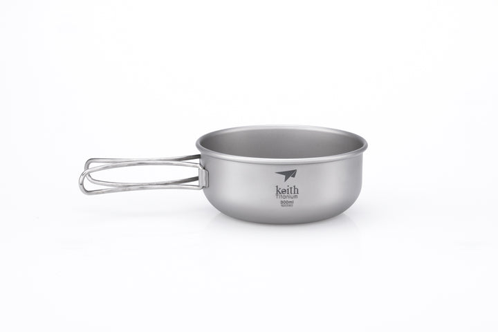 Keith Titanium Bowl w/Folding Handle