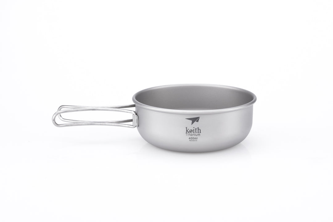 Keith Titanium Bowl w/Folding Handle