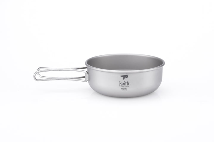 Keith Titanium Bowl w/Folding Handle