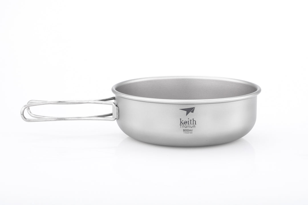 Keith Titanium Bowl w/Folding Handle