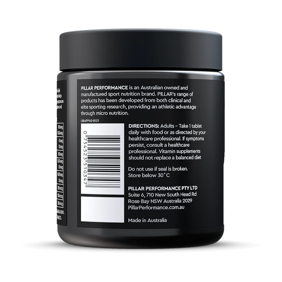 Pillar Performance Ultra B Active 60 Tablets