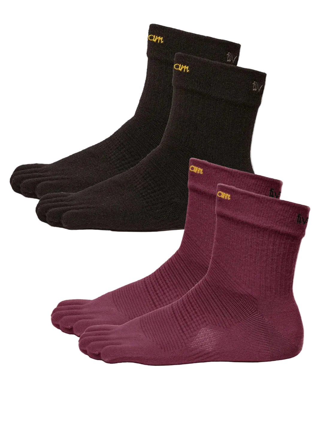 Vibram Mini Crew Toe Socks (2pk)