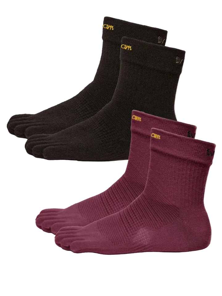 Vibram Mini Crew Toe Socks (2pk)