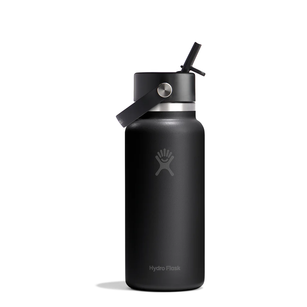 Hydro Flask 32oz (946mL) Wide Mouth Flex Straw Cap Stainless Steel Water Bottle