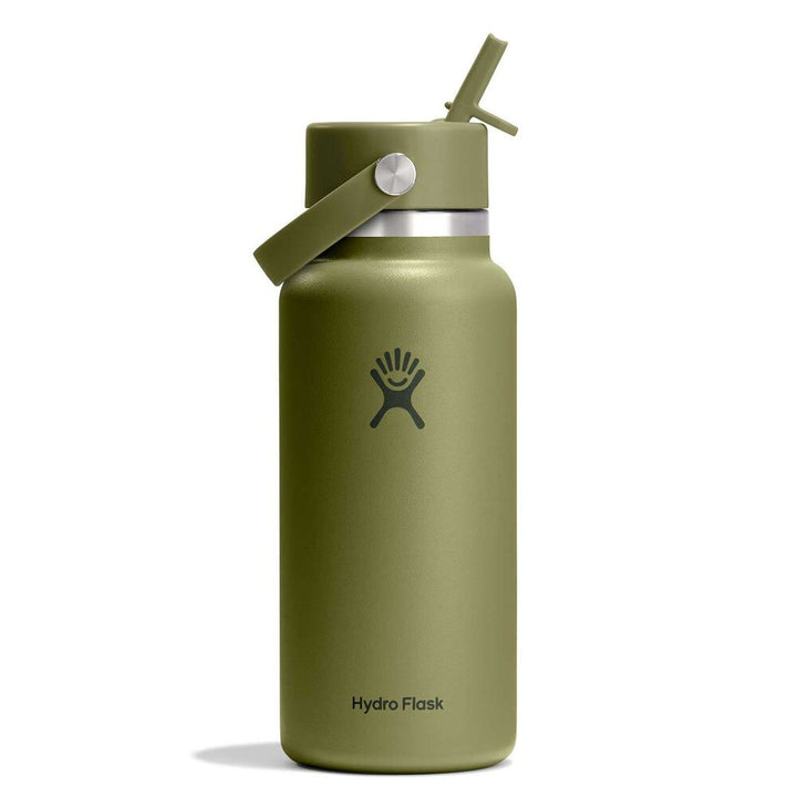 Hydro Flask 32oz (946mL) Wide Mouth Flex Straw Cap Stainless Steel Water Bottle