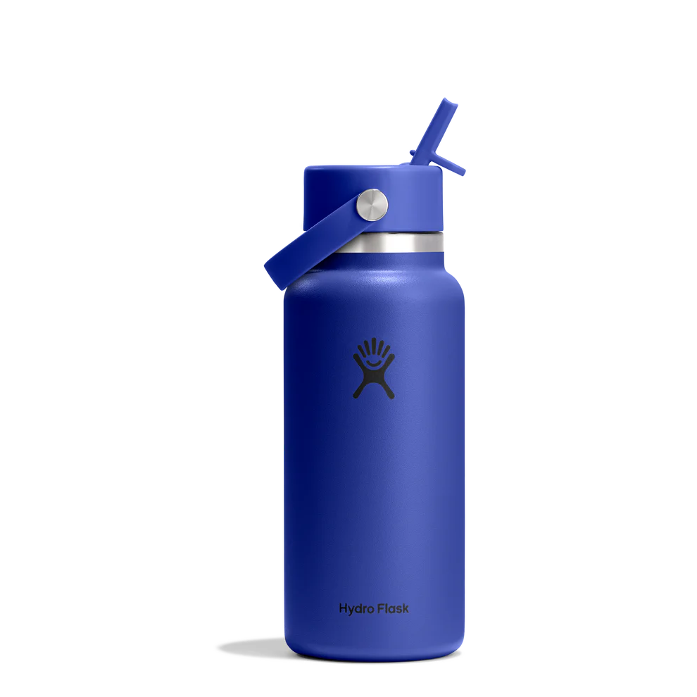Hydro Flask 32oz (946mL) Wide Mouth Flex Straw Cap Stainless Steel Water Bottle