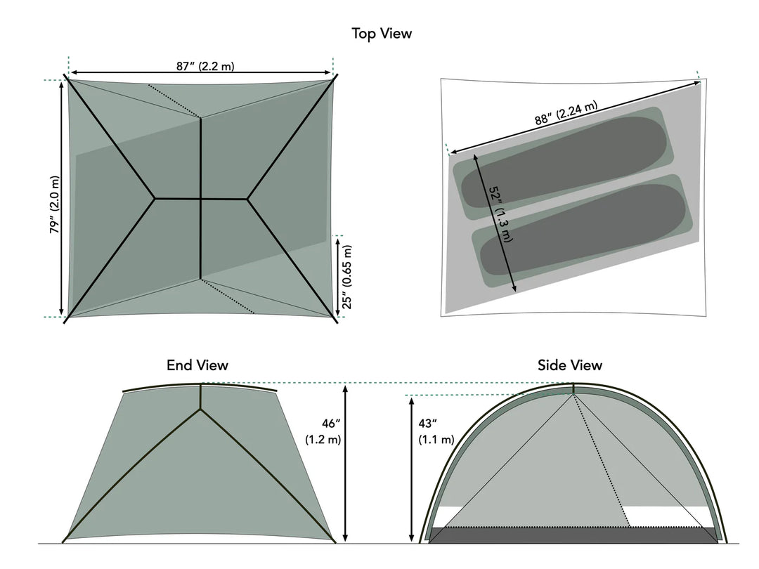 Durston X-Dome 2 Solid Ultralight Freestanding Tent