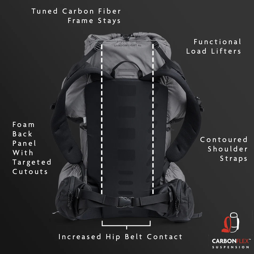 Outdoor Vitals Shadowlight Carbon 60 Ultralight Hiking Pack