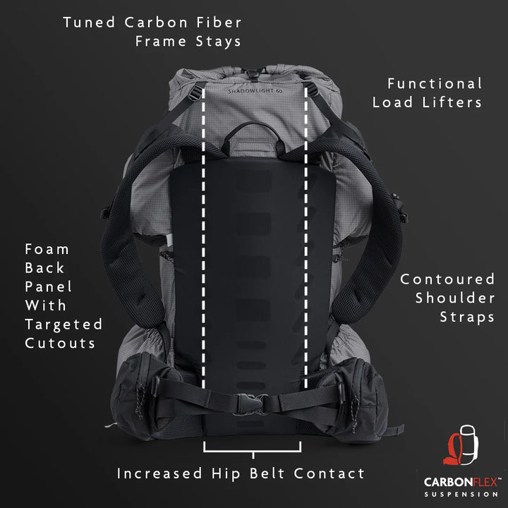 Outdoor Vitals Shadowlight Carbon 60 Ultralight Hiking Pack