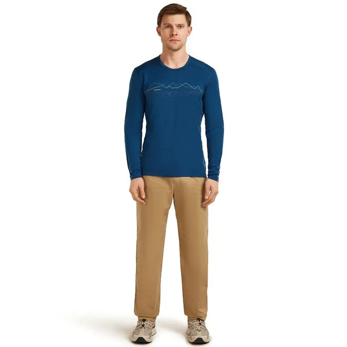 Icebreaker Men's Merino 200 Oasis LS Crew Thermal Top Icebreaker