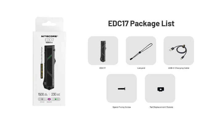 Nitecore EDC17 1500 Lumens Flashlight