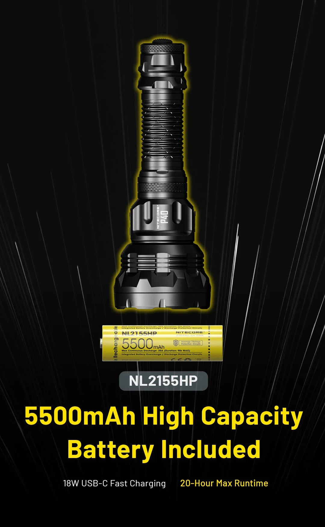 Nitecore P40 2000 Lumens Flashlight