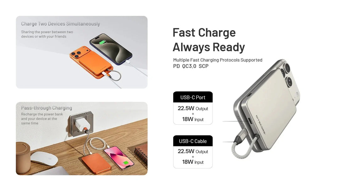 Nitecore Pocket 5 5000mah Ultra Thin Magnetic Power Bank