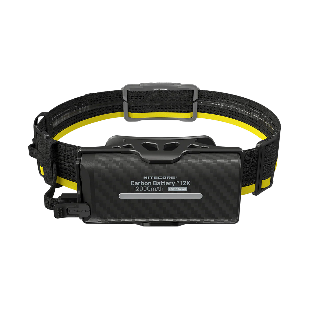 Nitecore Carbon Battery 12K Headband Kit Headlamp Runtime Extension