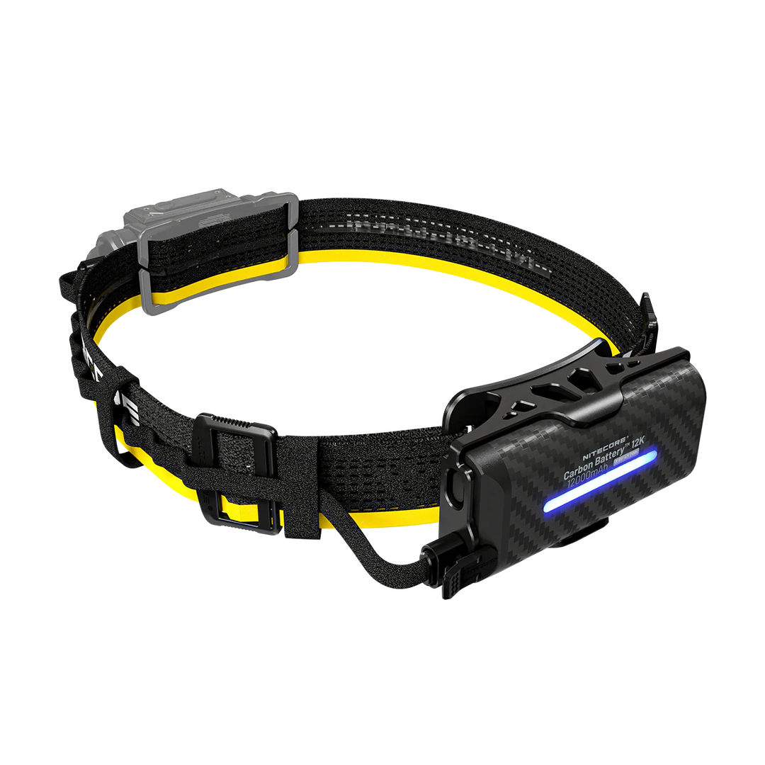 Nitecore Carbon Battery 12K Headband Kit Headlamp Runtime Extension