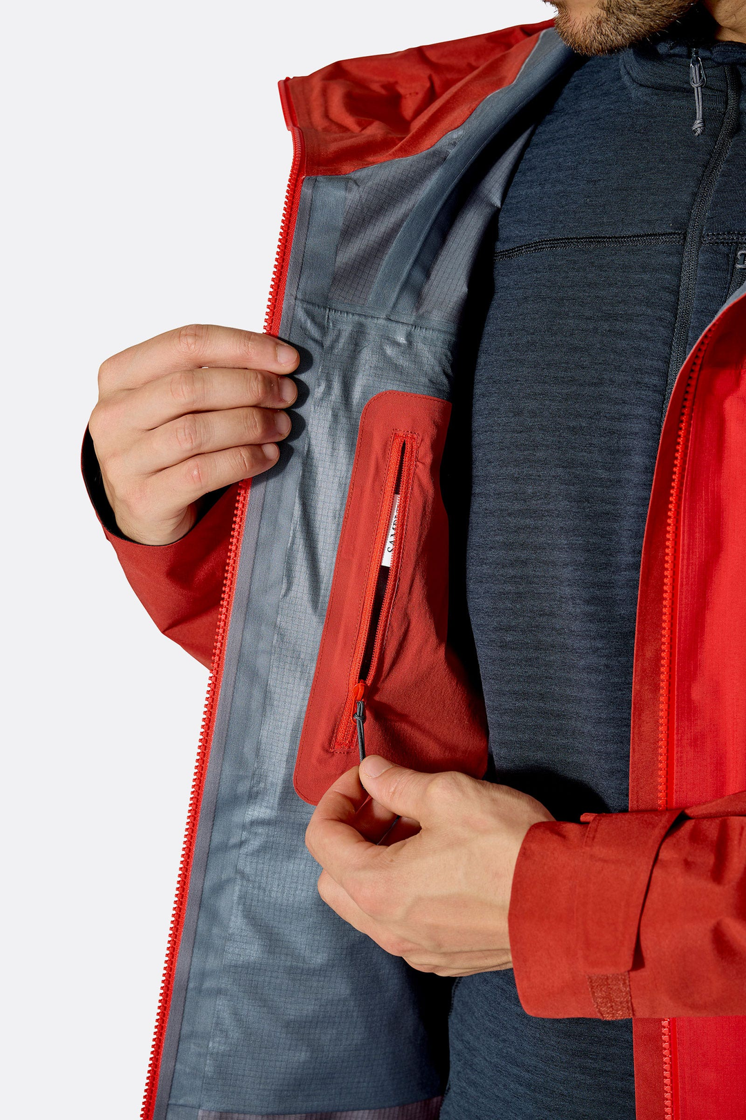 Rab latok mountain gtx jacket tuscan red darkhorizon qwi 42 tud model detail 5891