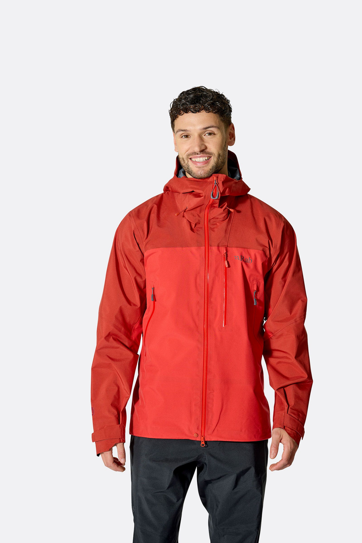 Rab latok mountain gtx jacket tuscan red darkhorizon qwi 42 tud model front2