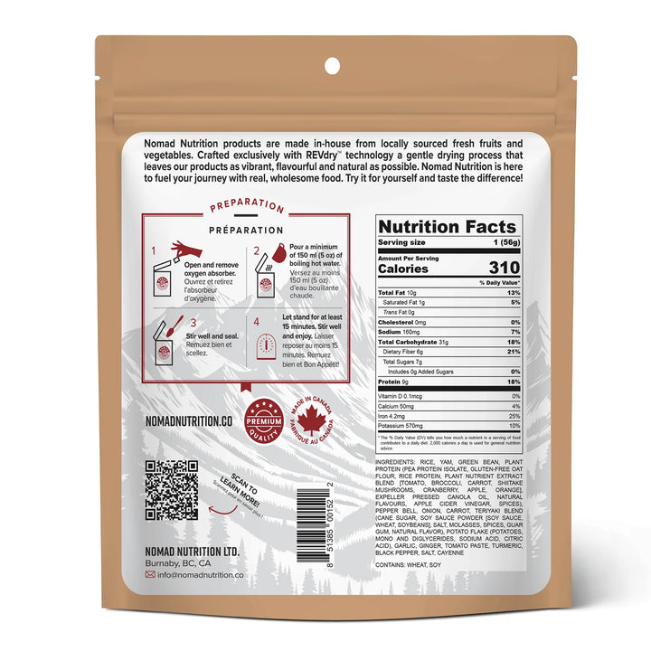 Nomad Nutrition Chick'n Teriyaki Bowl