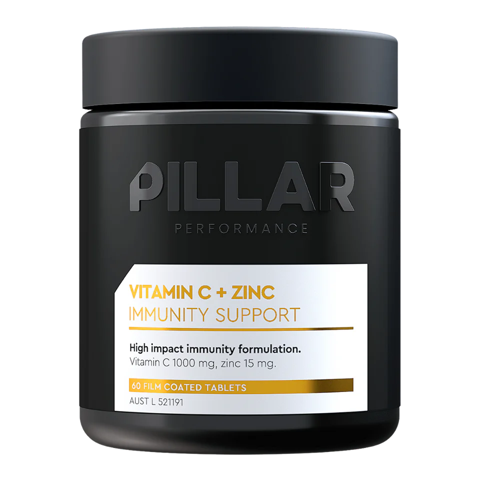 Pillar Performance Vitamin C + Zinc 60 Tablets