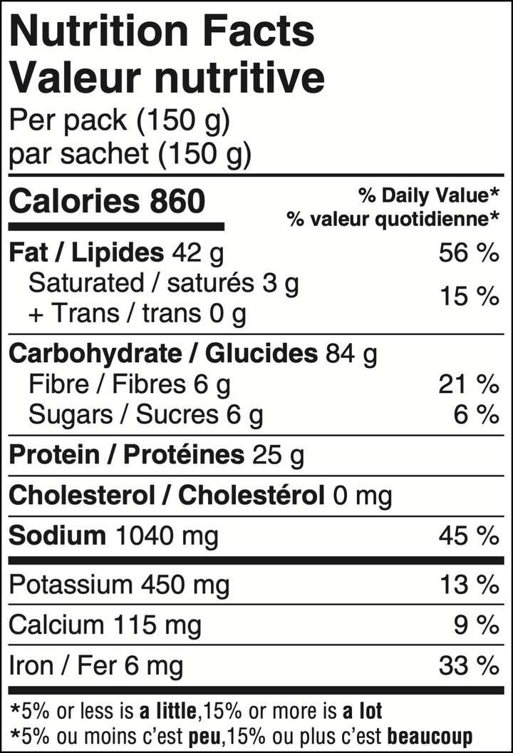 Sly Foods Alpine Macaroni 150g - Nutritional Value
