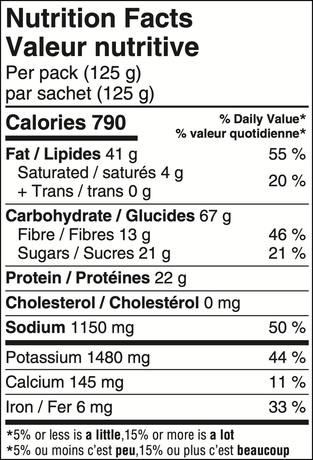 Sly Foods Potato Bourguignon 125g - Nutritional Value