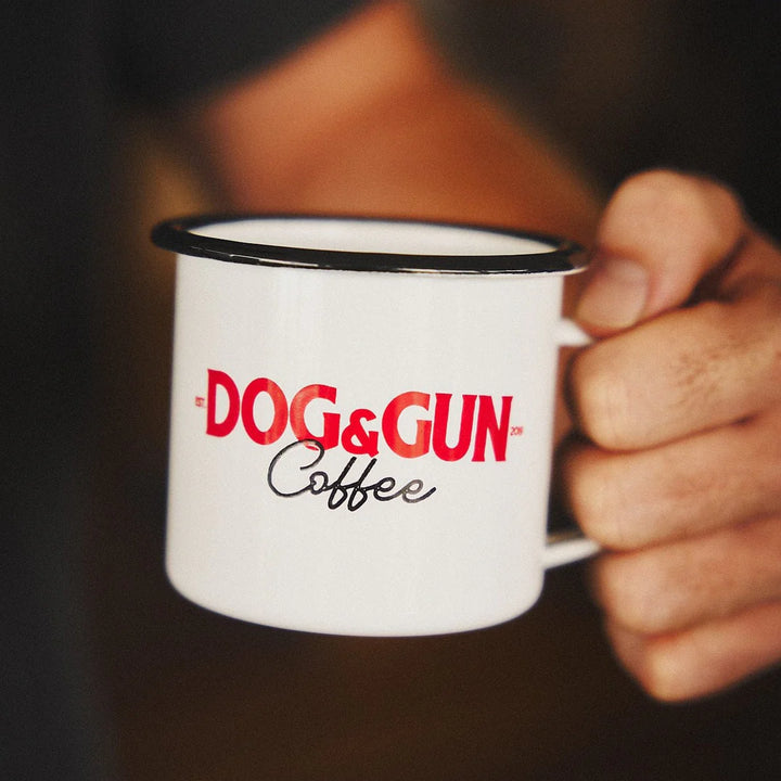 Dog & Gun Coffee Enamel Mug 300ml
