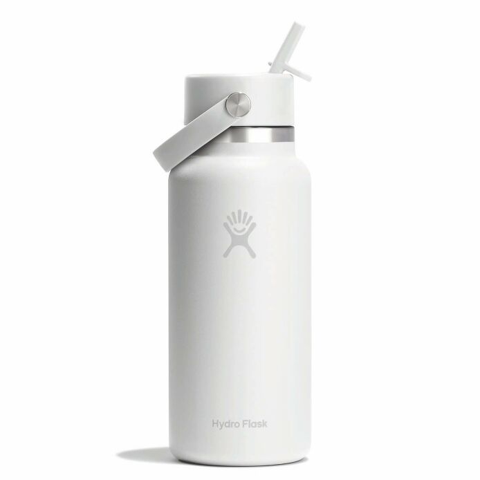 Hydro Flask 32oz (946mL) Wide Mouth Flex Straw Cap Stainless Steel Water Bottle