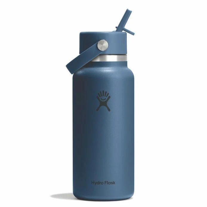 Hydro Flask 32oz (946mL) Wide Mouth Flex Straw Cap Stainless Steel Water Bottle